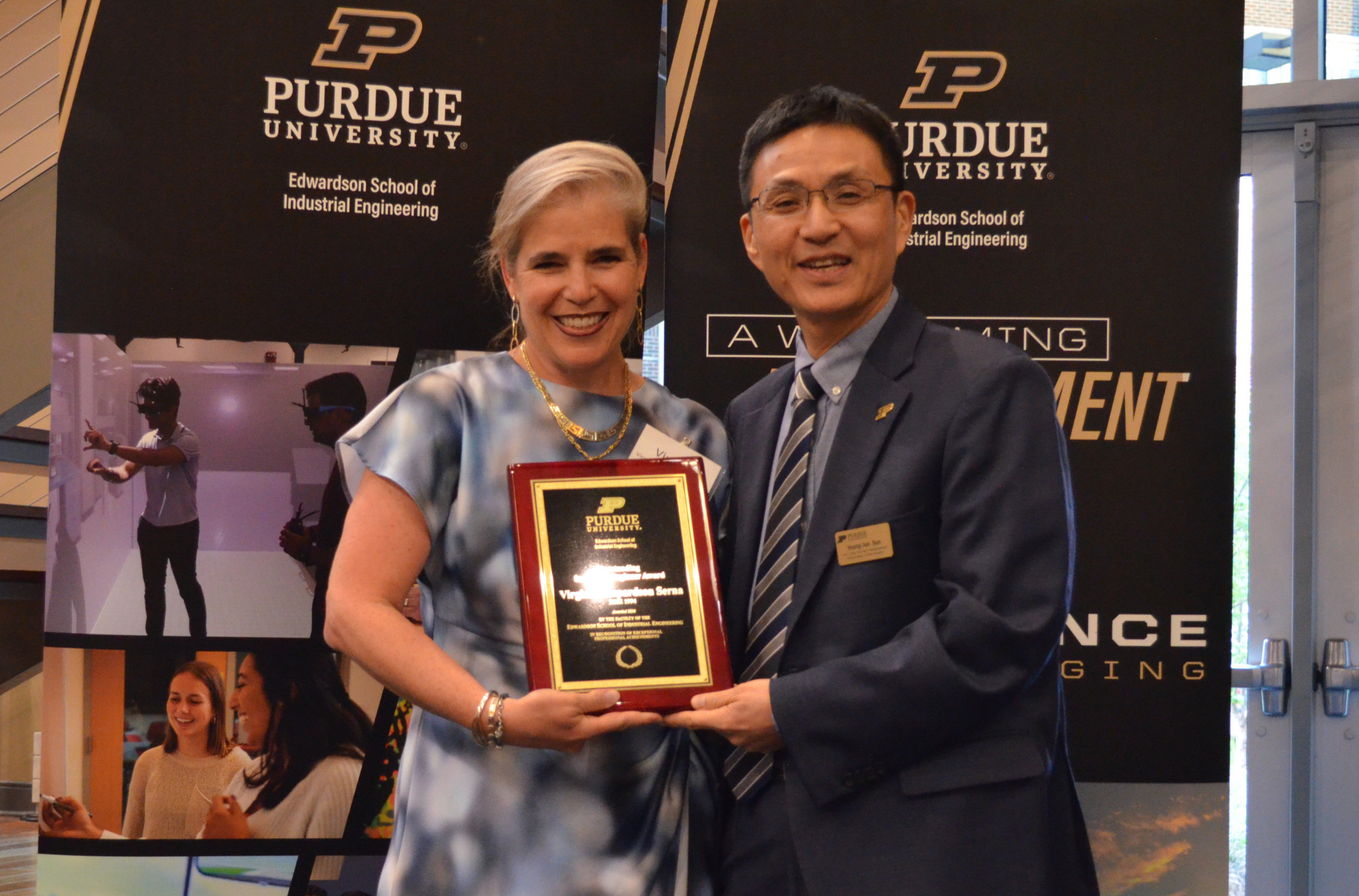 Posing with Dr. Son after accepting award. 